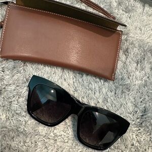 Celine Black Sunglasses with Brown Case
